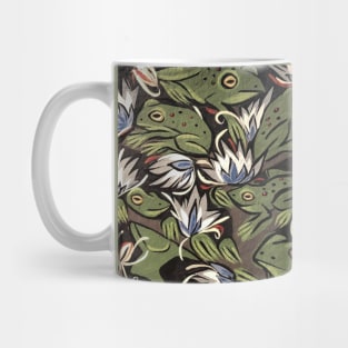 Water Lily Frogs Mug